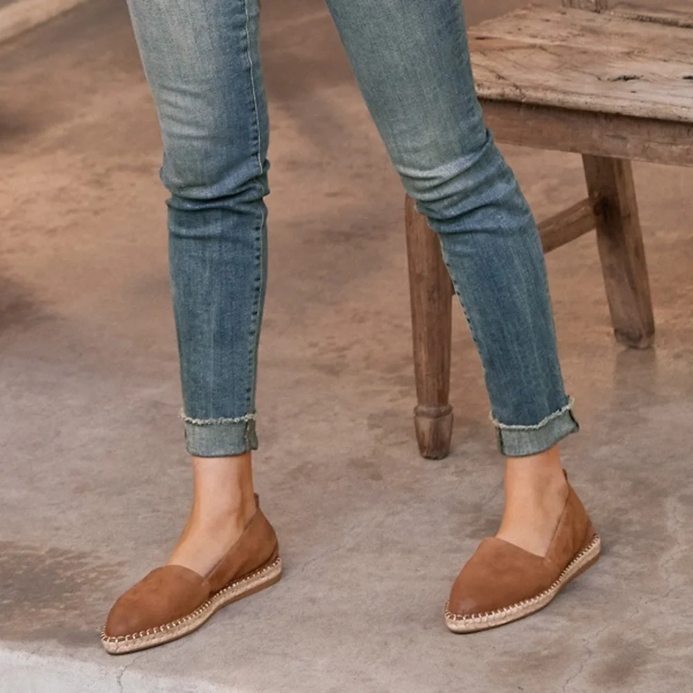 Kelsi Dagger || Juniper Classic Summer Slip On Espadrilles Brown‎ Tan 8.5